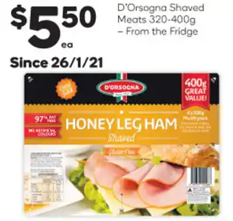 Woolworths D'Orsogna Shaved Meats 320-400g offer