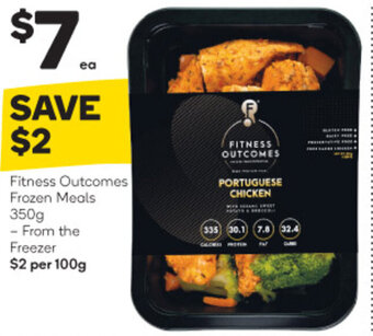 Woolworths Fitness Outcomes Frozen Meals 350g offer