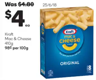 Woolworths Kraft Mac & Cheese 410g offer