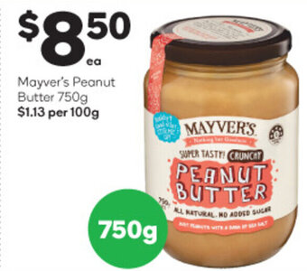 Woolworths Mayver's Peanut Butter 750g offer