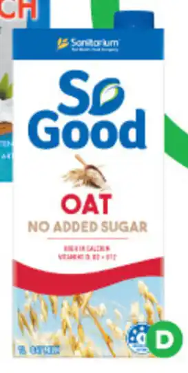 Woolworths Saniturium So Good No Added Oat Long Life Milk 1 Litre offer