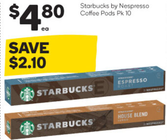 Woolworths Starbucks by Nespresso Coffee Pods pk 10 offer