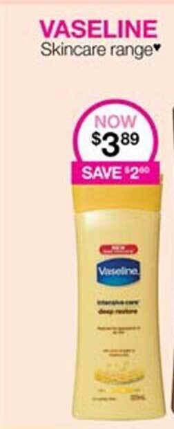 Priceline Vaseline Skincare Range offer