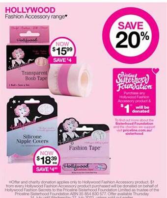 Priceline Hollywood Fashion Accessory Range offer
