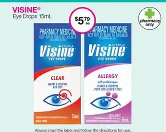 Priceline Visine Eye Drops 15mL offer