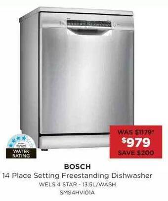Bing Lee Bosch 14 Place Setting Freestanding Dishwasher offer