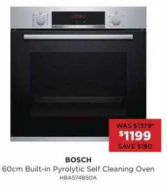 Bing Lee Bosch 60cm Built-In Pyrolytic Self Cleaning Oven offer