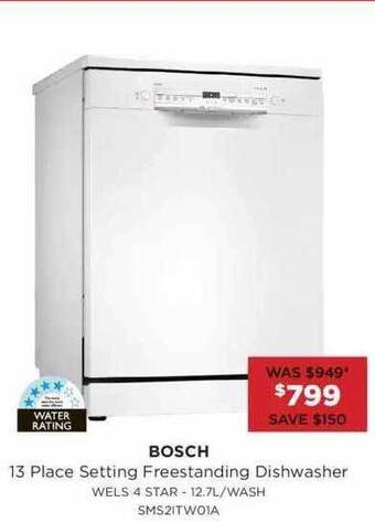 Bing Lee Bosch 13 Place Setting Freestanding Dishwasher offer