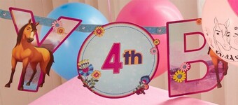 BIG W Spirit Riding Free Jumbo Add-An-Age Letter Banner Kit offer