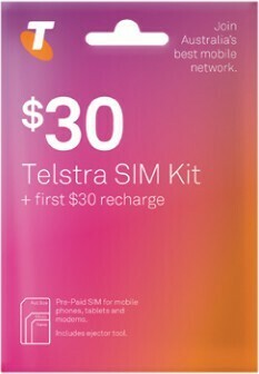 BIG W Telstra $30 Pre-Paid SIM Kit+* offer