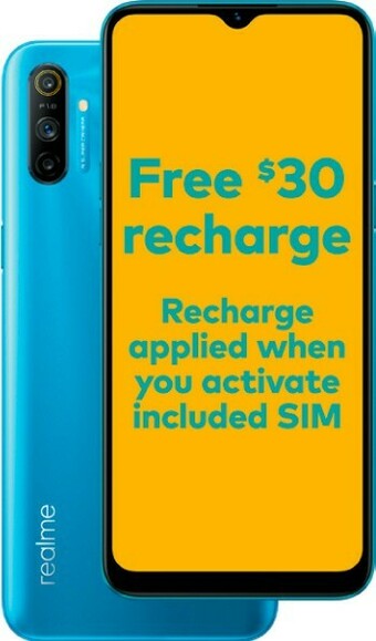 BIG W Optus realme C3 - Frozen Blue# offer