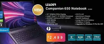 Leader Computers Leader Companion 650 Notebook offer