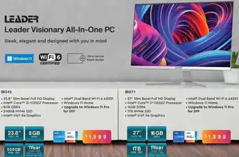 Leader Computers Leader Visionary All-In-One PC SV271 offer