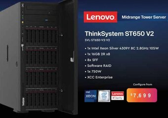 Leader Computers Lenovo ThinkSystem ST650 V2 offer