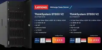 Leader Computers Lenovo ThinkSystem ST650 V2 offer