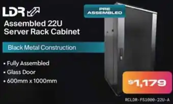 Leader Computers LDR Assembled 22U Server Rack Cabinet offer