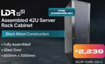 LDR Assembled 42U Server Rack Cabinet