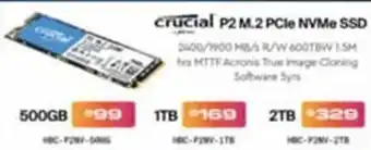 Leader Computers Crucial P2 M.2 PCle NVMe SSD 1TB offer