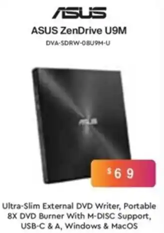 Leader Computers ASUS ZenDrive U9M offer
