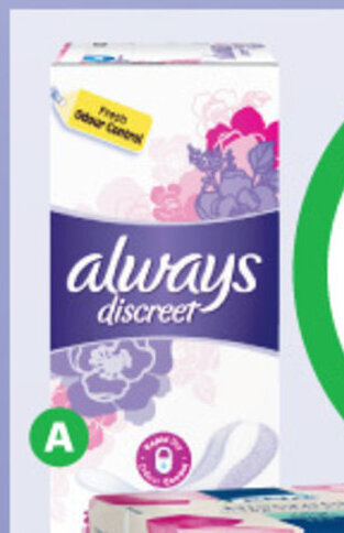 Woolworths Always Discreet Liners Pk 20-24 offer