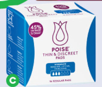 Woolworths Poise Thin & Discreet Pads Pk 12-16 offer