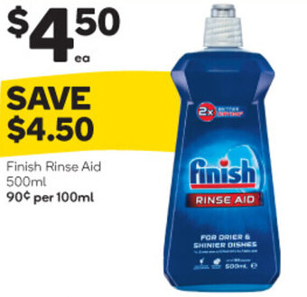 Woolworths Finish Rinse Aid 500ml offer
