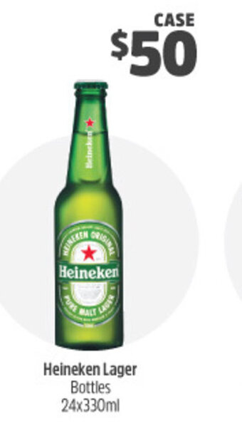 Woolworths Heineken Lager Bottles 24x330ml offer