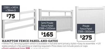 Stratco Hampton Fence Panel And Gates offer