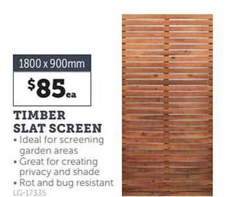 Stratco Timber Slat Screen offer