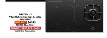 The Good Guys Electrolux 90cm Hybrid Induction Cooktop EHH957BE offer