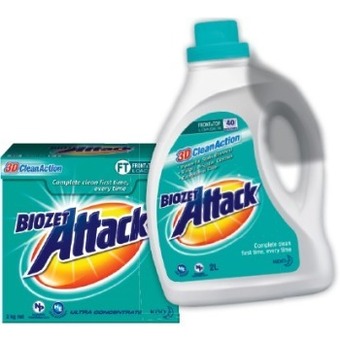 Biozet Attack Laundry Liquid 2 Litre or Powder 2kg