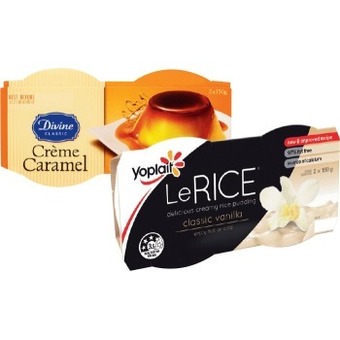 IGA Divine Classic Créme Caramel, Yoplait Frûche or Le Rice Vanilla 2x150g Selected Varieties offer