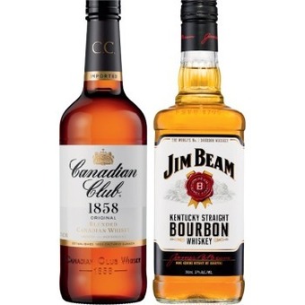IGA Canadian Club Whisky or Jim Beam White Label Bourbon 700mL offer