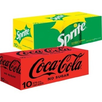 IGA Coca-Cola, Sprite, Fanta or Mount Franklin Lightly Sparkling 10x375mL Selected Varieties offer