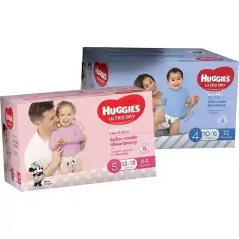 IGA Huggies Ultimate Nappies 52-108 Pack Selected Varieties offer