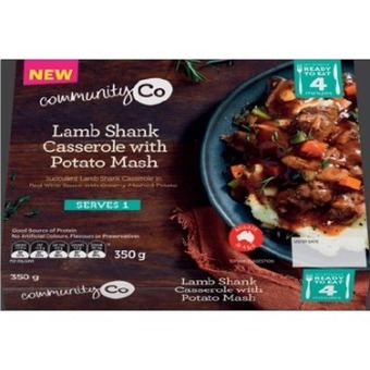 IGA Community Co Lamb Shank Casserole or Marinated Beef Brisket 350g offer