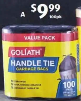 ALDI Goliath  Garbage Bags 100pk offer