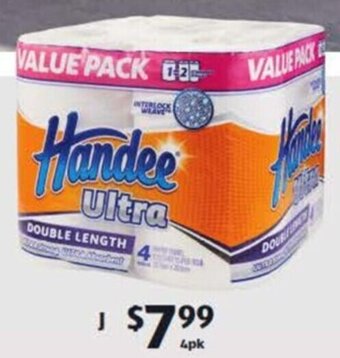 ALDI Handee Paper Towel Double Length 4pk offer
