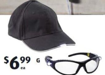 LED Cap or Safety Glasses