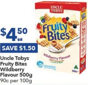 Uncle Tobys Fruit Bites Wildberry Flavour 500g