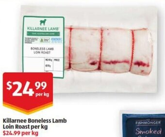 ALDI Killarnee Boneless Lamb Loin Roast Per Kg offer