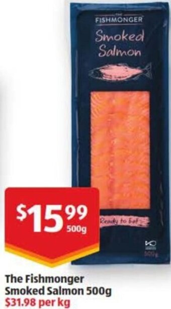 ALDI The Fishmonger Smoked Salmon 500g offer