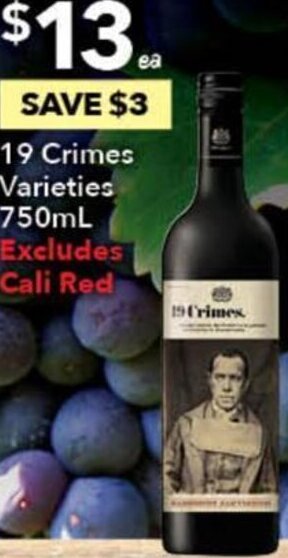 Ritchies 19 Crimes Varieties 750ml offer