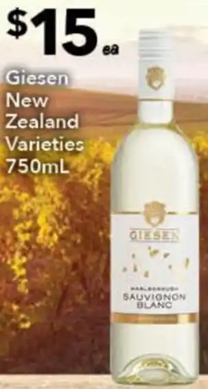 Ritchies Giesen New Zealand Varieties 750ml offer