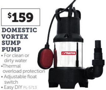 Stratco Domestic Vortex Sump Pump offer