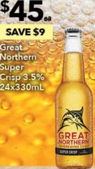 Ritchies Great Northern Super Crisp 3.5% 24x330ml offer