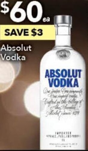 Ritchies Absolut Vodka offer