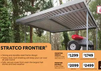 Frontier Single: 3.35cm x 5.5m Colour Roof & Gutter