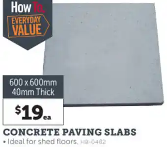Stratco Concrete Paving Slabs 600 x 600mm 40mm Thick offer