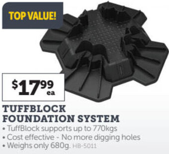 Stratco Tuffblock Foundation System offer